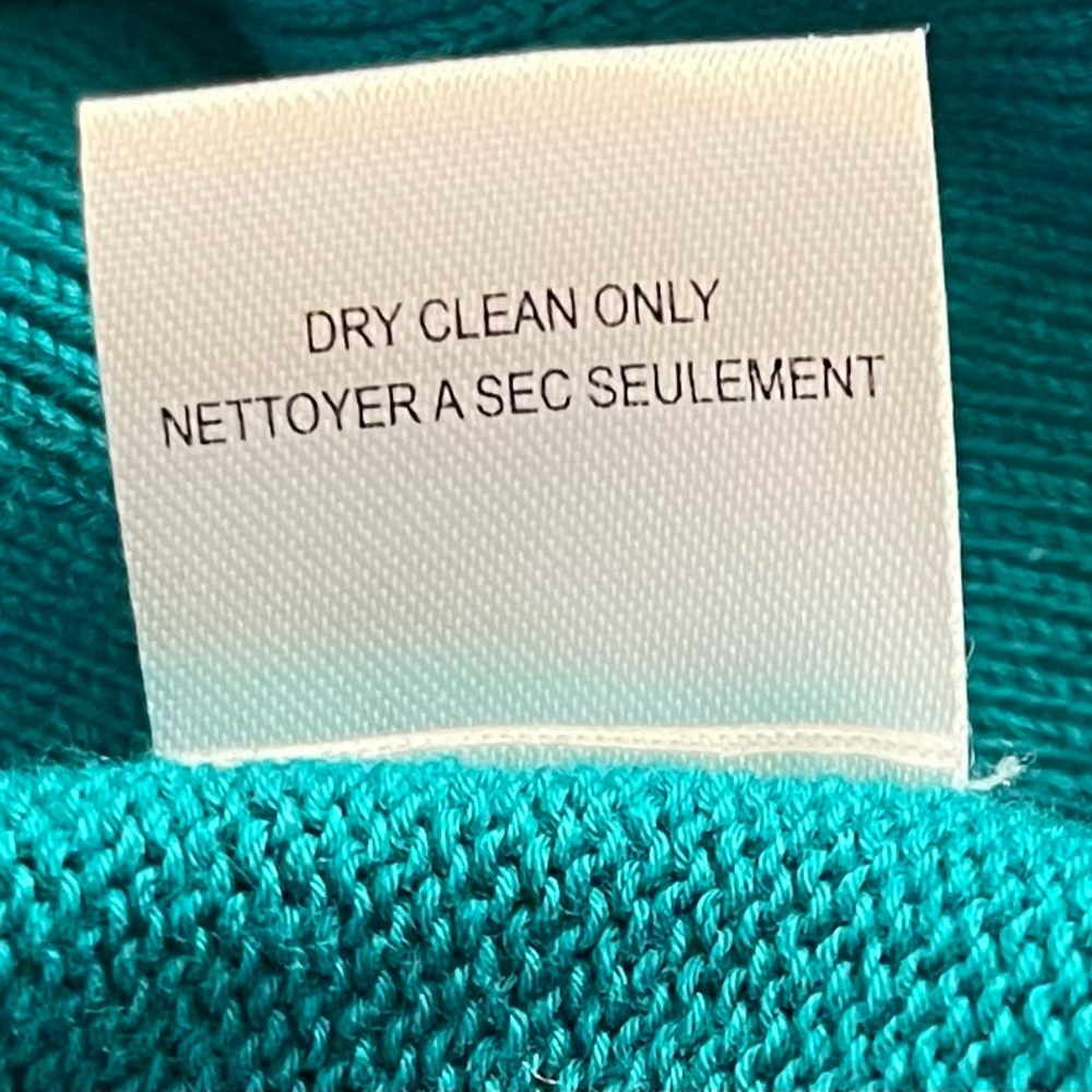 Nanette Lepore Teal Green Cotton Fine Knit Zip Front Cardigan (M) - Picture 16 of 16